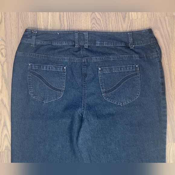 Contrast Womens Black Denim Jeans Size 15 Mid-Rise 32" Inseam Y2K Fashion B77 - Picture 10 of 10